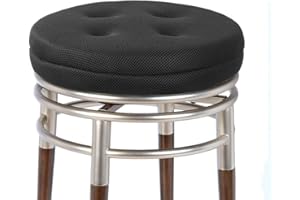 baibu Bar Stool Cushions, Super Breathable Round Bar Stool Cover Seat Cushion Black 12" - One Cushion Only