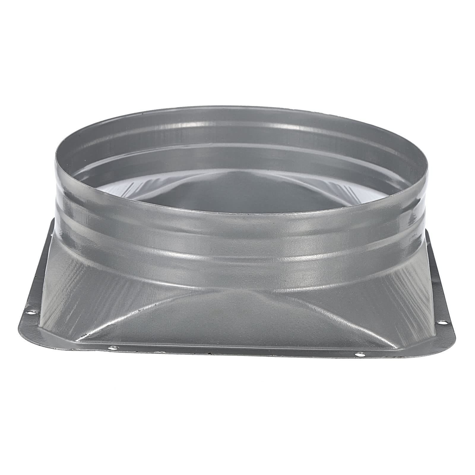 PATIKIL 8 Inch Duct Connector Flange, Metal Straight Pipe Flange Square to Round Interface Air Duct for Heating Cooling Ventilation HVAC System