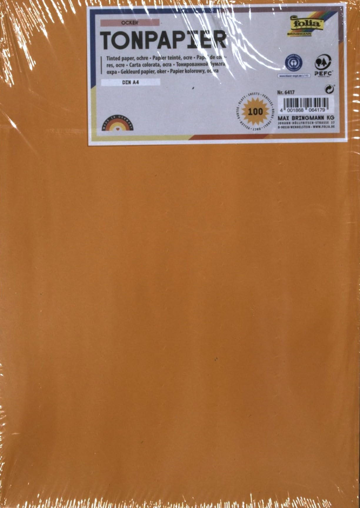 Folia Coloured Paper A4 100 Sheets