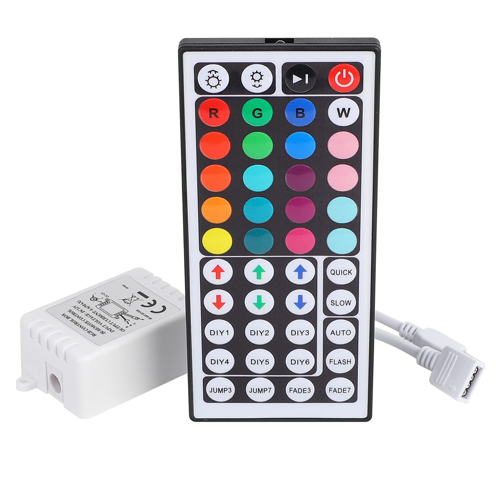 Photo 1 of SUPERNIGHT RGB LED Light Strip Remote Controller, Dimmer for RGB LED Strip Lights, 44 Key Wireless IR Remote Controller for SMD 5050 3528 Rope Lights