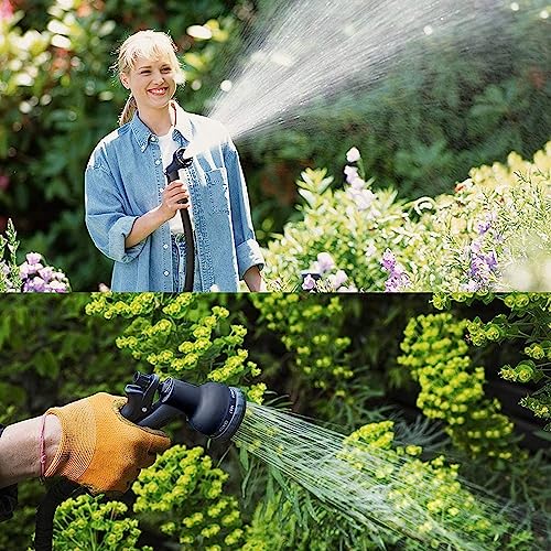 Expandable Garden Hose 75ft Flexible Water Hose Pipe with 8 Modes Spray Gun and 1/2 to 3/4 Inch Solid Brass Fittings for Gardening Yard Cleaning and Outdoor Car Washing Leak Proof Design