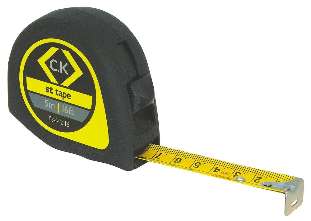 C.K T3442 16 Softech Metric/Imperial Measuring Tape,5 m - 16 ft