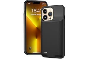 SNRONEW Battery Case for iPhone 13 Pro, 7000mAh Ultra-Slim Portable Charger Case Rechargeable Battery Pack Charging Case Compatible with iPhone 13 Pro (6.1 inch)-Black