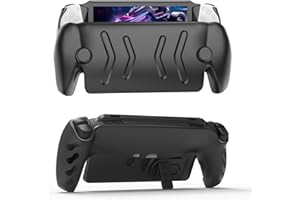 EJGAME Full Protective Case Compatible with PlayStation Portal,PS5 Portal TPU Back Case with Adjustable Kickstand and Detachable Front Cover(Black)