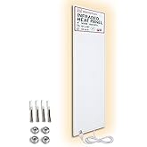 Wall Mounted Infrared Heater 12 x 35 in - Energy Saving Electric Heaters for Indoor Use up to 42 sq.ft., Silent Space Heater,