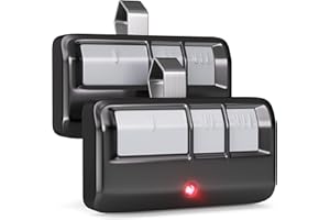 CREACITY 2 for Chamberlain LiftMaster Craftsman Garage Door Opener Remote 893LM 893MAX 971LM Universal with Extra Battery