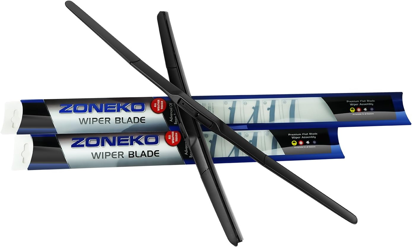 ZONEKO Oem quality Windshield Wiper Blades for Toyota Prius / Rav4 / Hyundai Mistra/Nissan Leaf/Nissan A33 / Nissan Murano, 26"+16", (Set of 2)