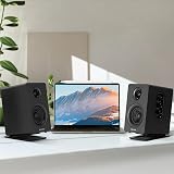 Sanyun SW601 Tilted Desk Speaker Stands Pair Black 15° for 2-3 inch Speakers view 6