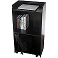EastSideHX Lecterns & Podiums, Podium Stand with Wheels and Storage Layer, Portable Podium Reception Desk, Suitable for Church pulpits, Mobile lecterns for Meetings, and classrooms Black