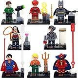 8 Sets Justice League Superman Green Lantern Red Tornado Minifigures Blocks Toy