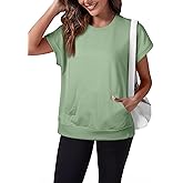 SHEWIN Women Summer Trendy Sweatshirt Casual Dressy Shirts Work Tops 2026