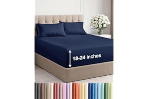 Extra Deep Pocket Full Sheets - 4 Piece Breathable & Cooling Bed Sheets - Hotel Luxury Bed Sheet Set - Soft, Wrinkle Free & C