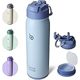 BOTTLE BOTTLE 24oz Insulated Water Bottle Stainless Steel Sport Water Bottle with Straw and Adjustable Lid Daily Pill Organizer