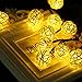 GDEALER Solar String Lights 30LED 20ft Solar Powered Starry Fairy Outdoor Rattan String Lights Ambiance Lighting for Landscape Patio Garden Bedroom Camping Christmas Party Wedding Warm White (1)