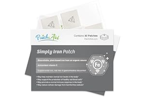 PatchAid Simply Iron Supplement Patch – Gentle Daily Support (30 Patches)