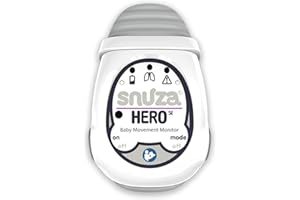 Snuza Hero Baby Monitor: Alerts When No Movement Detected, Gentle Vibration Pre-Alerts, Attaches to Diaper, No WiFi/Bluetooth, Medical Grade Material. Safer Sleep for Babies, Better Sleep for Parents.