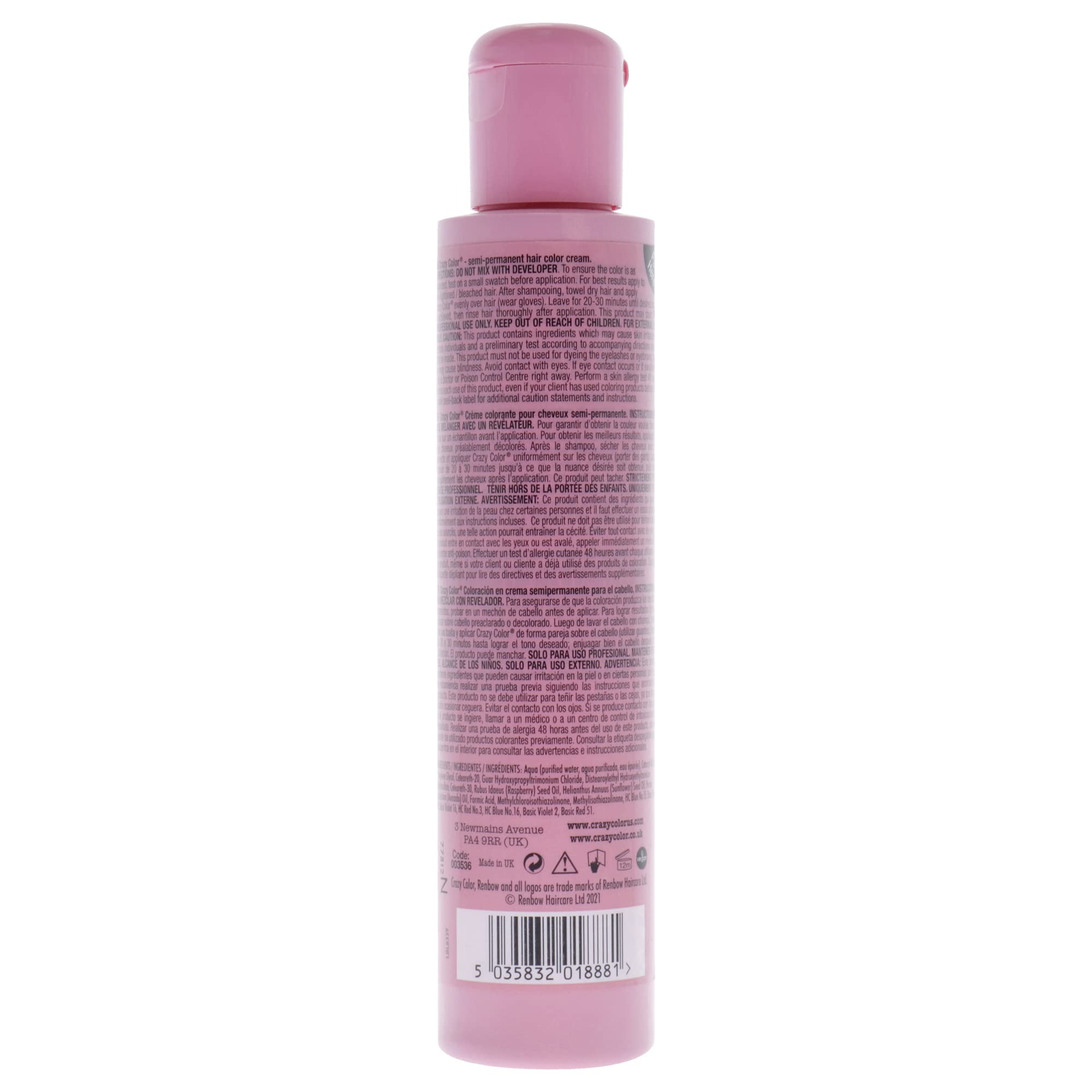 Crazy Color Crazy Color Salon Pro Semi Permanent Hair Color - 027 Silver Hair Color Women 5.07 oz