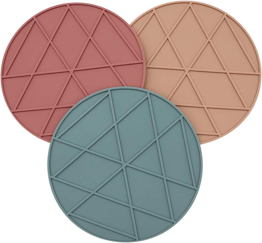 DUOOUT Hot Pads Dish Plate Mat Set Multifunctional Silicone