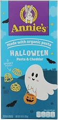 Annie's Halloween Shapes Pasta and Cheddar, Mac and Cheese, 6 oz | Organic Pasta, Ghost, Bat & Pumpkin Pasta Shapes, 8g Whole
