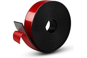 PEASUG Neoprene Rubber Strips, 1" Wide X 1/8" Thick X 115" Long Adhesive Solid Rubber Strip Sheet, Rolls & Strips Gasket Strip with Adhesive Backing for Crafts, DIY, Warehouse Floor, Liner, Seal