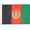 Afghanistan Flag 18'' x 12'' cords - Afghan SMALL flags 30 x 45cm - Banner 18x12 in - AZ FLAG