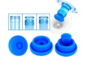 OKLGO 5 Gallon Water Jug Cap Reusable - Non-Spill 55mm Bottle Water Dispenser Caps,Silicone Replacement Cap Lids Anti Splash 3 Pack