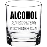 Rogue River Tactical Funny Alcohol Salad Old Fashioned Whiskey Glass Drinking Cup Gift For Him Men Dad Grandpa