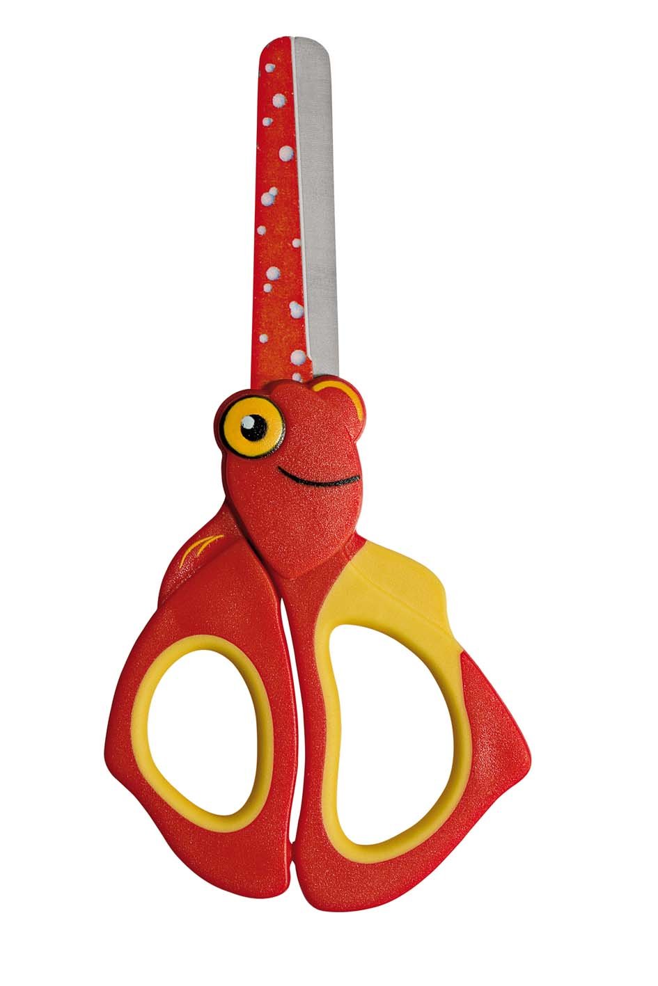 Wedo 736001 Nemo Children Scissors Craft Scissors Stainless Steel Blunt Tips Soft Griffeinlagen, 13 cm, Red/Yellow — image 1