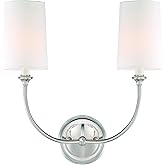 Crystorama Libby Langdon Sylvan 2 Light Polished Nickel Sconce