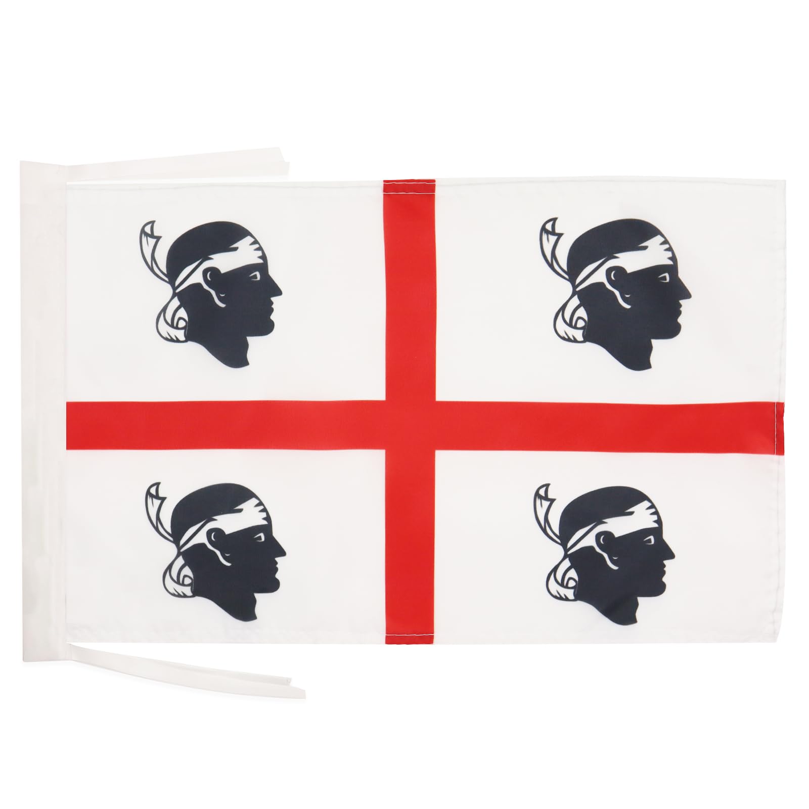 AZ FLAG - Sardinia Flag - 18'' x 12'' - 100% Polyester Italy - Sardinian Small Banner with Two Cords - Fade Resistant - Vivid Colors - 18x12 in - 45x30 Cm โ image 1
