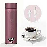 Travel Electric Kettle Portable Mini Kettle, 316 Stainless Steel 16.91Oz/500mL, Small Hot Water Boiler with 4 Temperature,Fast Boiling water with Auto Shut-Off and Boil Dry Protection Cranberry
