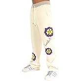 SCREENSHOT Fleece Pants 3202 Mens Streetwear Urban Fit Fleece Pants - Stacked Flare Sweatpants Ribbed Wasteband Drawstring