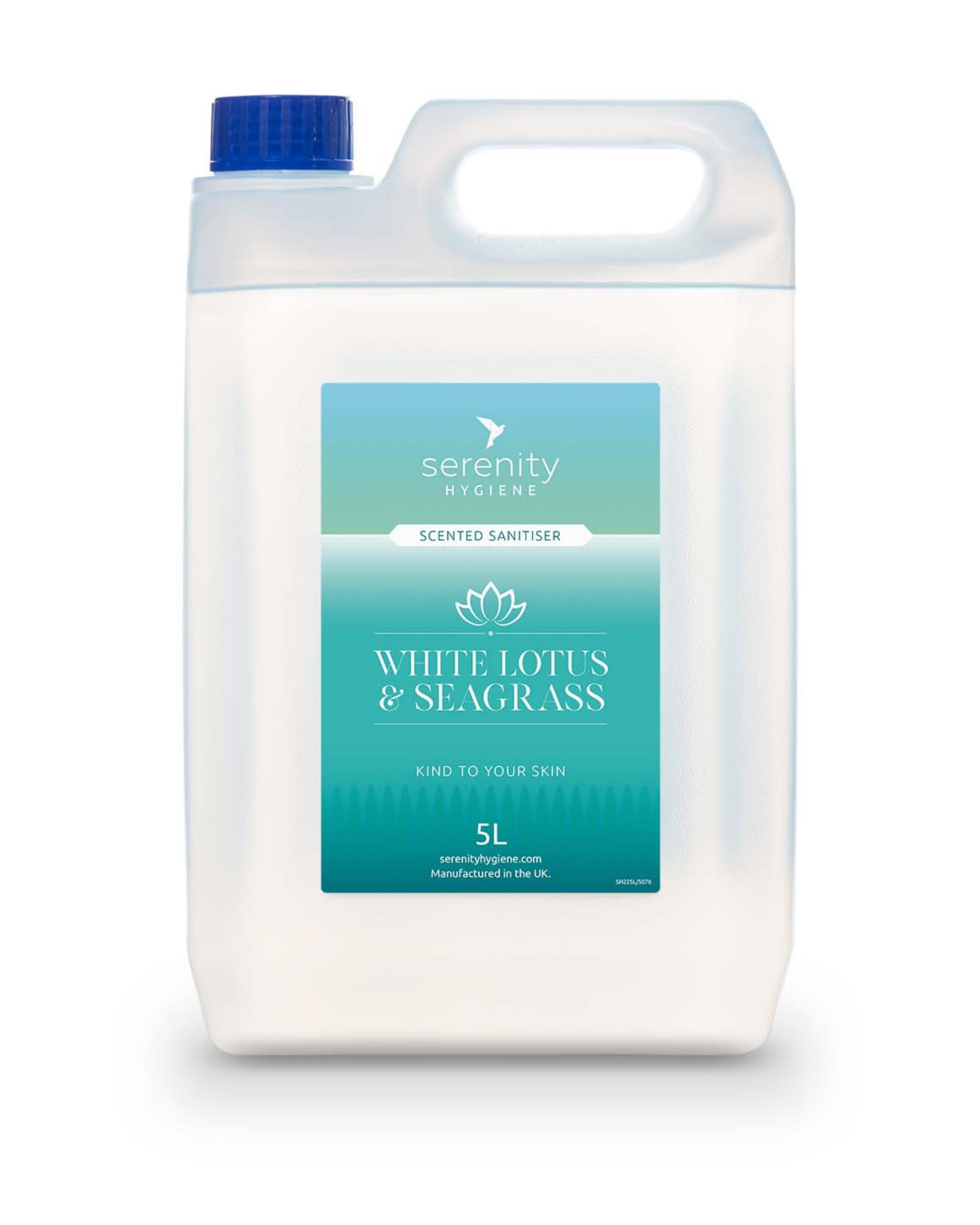 Hand Cleansing Sanitiser Foam, No Alcohol Foaming Hand Sanitizer Dispenser - White Lotus & Seagrass - 5 Litre Refill