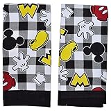 Disney Dish Towels 2 Piece Set Kitchen Cloths (Mickey Black & White)