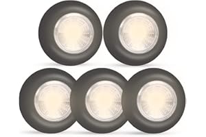 Dream Master Battery Operated Lights Tap Lights LED Push Lights Stick on Lights Portable Under Cabinet Lighting Wireless Kitchen Closet Counter Night Lights 5 Pack, Black