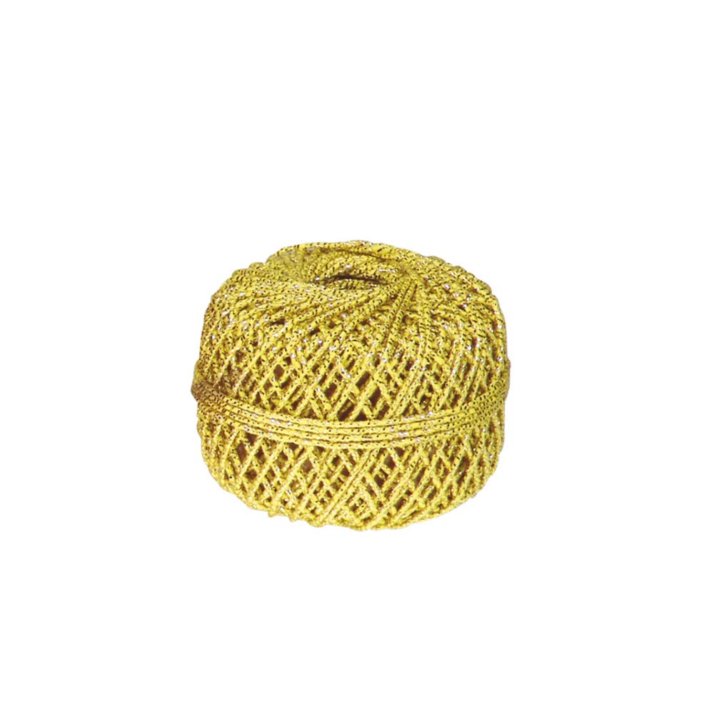 Clairefontaine - 601475C - One Tray of 10 Balls of Sequin Cords - Colour: gold - Dimensions: 1mm x 20m - Ideal for Gift Wrapping, Creative Hobbies, DIY