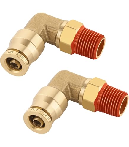 2 Raccordi Push-to-connect In Ottone Nichelato, Tubo 6mm OD X 1/8" NPT Femmina, Per Sistemi Pneumatici E Sospensioni