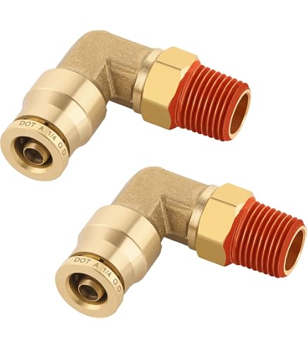 2 Raccordi Push-to-connect In Ottone Nichelato, Tubo 6mm OD X 1/8" NPT Femmina, Per Sistemi Pneumatici E Sospensioni