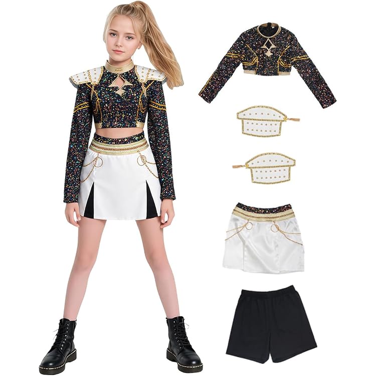 Costume Démon Fille Zoey Avec Perruque | Tenue Chanteuse Pop Halloween Cosplay - 8