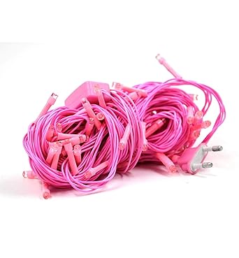 Clive 11 Meter 30 led Decorative Still led String Light, 36 feet Single Colour Diwali Still led ladi String Light for Home Decor, Christmas, Diwali and Festive Decoration (Pink, Pack of 1)