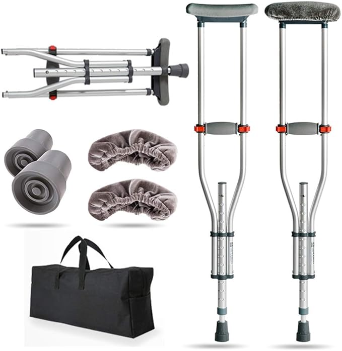 Folding Underarm Adult Crutches(Pair), 24 Height