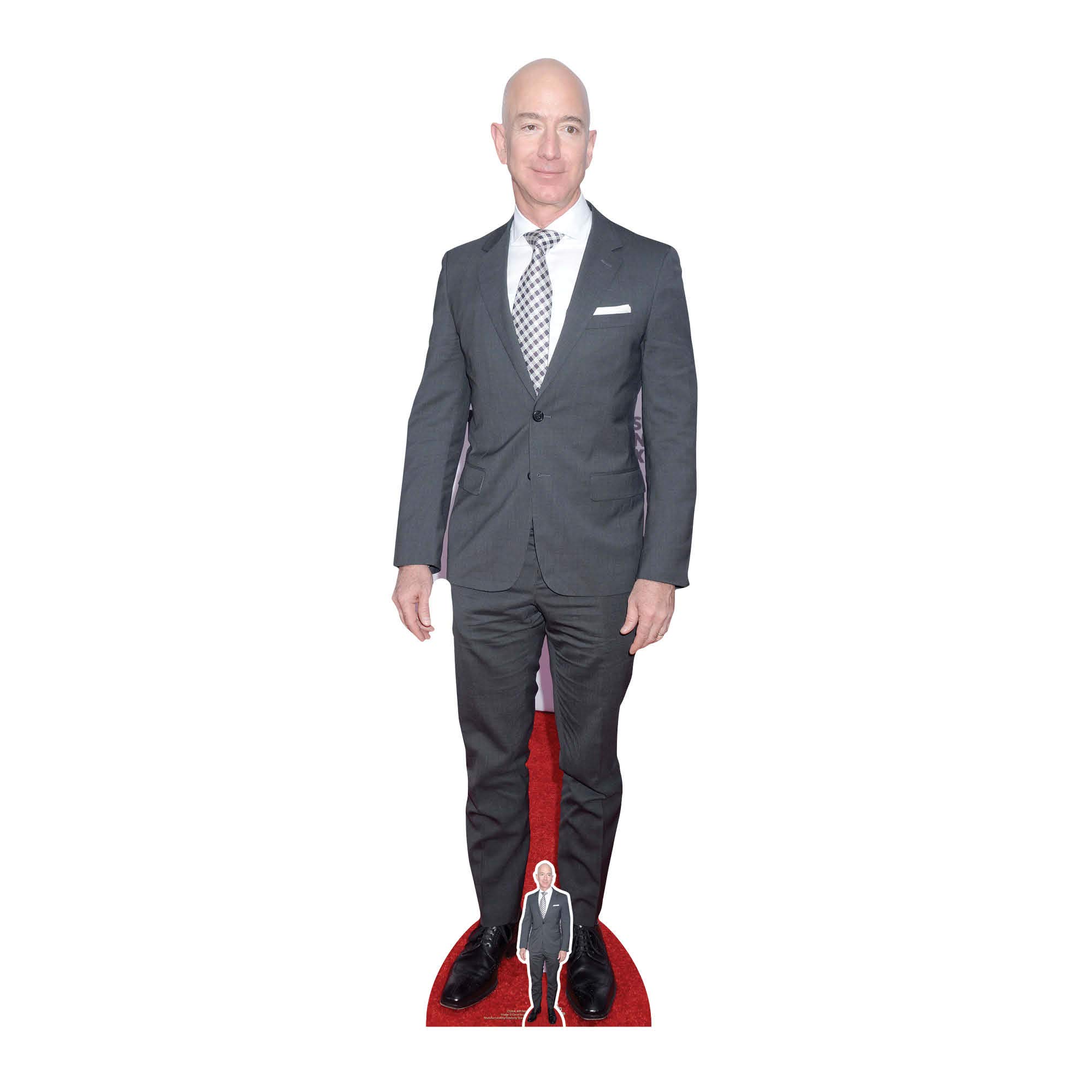 STAR CUTOUTS CS864 Jeff Bezos Buisnessman Lifesize Cardboard Cutout with Free Mini Standee, Multicolour