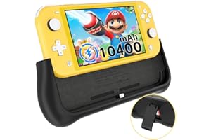 NEWDERY External Battery Station for Nintendo Switch Lite, 10400mAh Backup Portable Charger Case Support PD Quick Charging 2 Extra Game Card Slots Adjustable Kickstand for Switch Lite Battery Pack