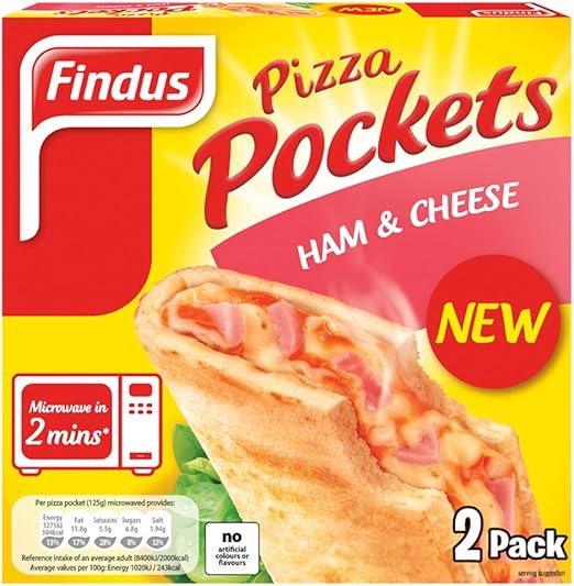 Findus 2 Ham and Cheese Pizza Pockets, 250g (Frozen) Amazon.co.uk Grocery