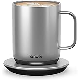 Ember Temperature Control Smart Mug 2, 10 Oz, App-Controlled Heated Coffee Mug with 80 Min Battery Life and Improved Design, Stainless Steel