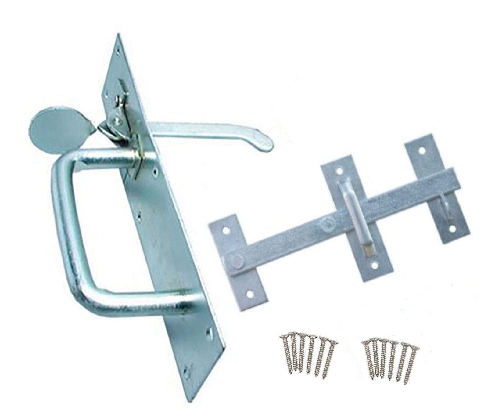 Merriway BH02044 Heavy Duty Suffolk Thumb Latch, Galvanised 180mm (7.2 inch)