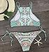 CUPSHE Fashion Women's Garden Fresh Printing Tank Padding Bikini Set (M) Multicolor