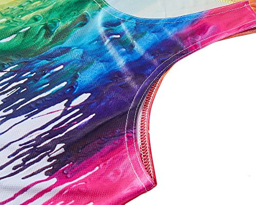 RAISEVERN Mens Tank Top 3D Melting White Print Funny Pattern Realistic Underwaist Gym Vest Shirts for Jogging X-Large