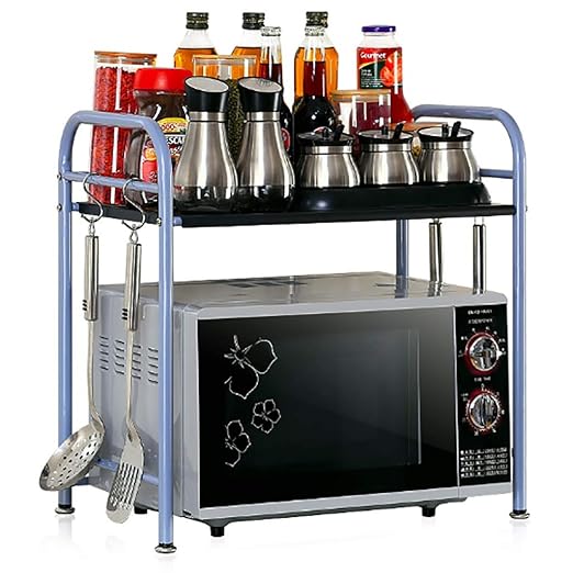 Gquan Estante para microondas Estante para Piso de Acero ...