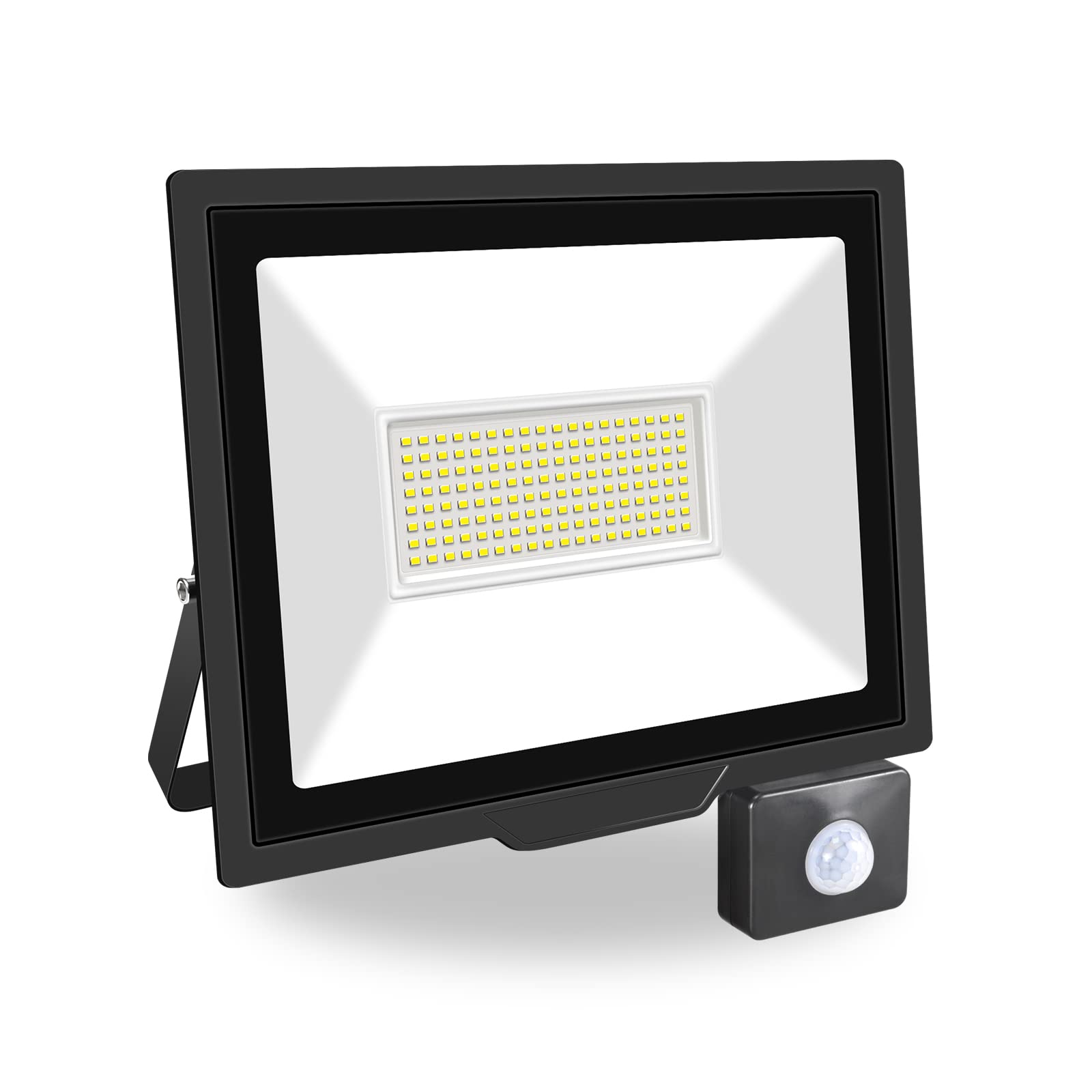 PICAA 100W LED Flood Lights Outdoor, Super Bright Security Lights with Motion Sensor, Waterproof Floodlight, Cold White (6500K) Wall Light, for Garden, Yard, Garage, Patio,Warehouse, Parking Lot